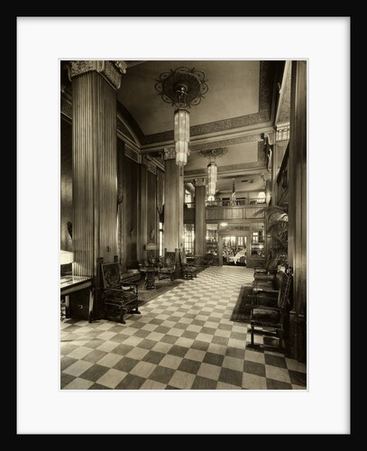 Lobby in Hotel Lennox Looking Towards Coffee Grill by Anonymous