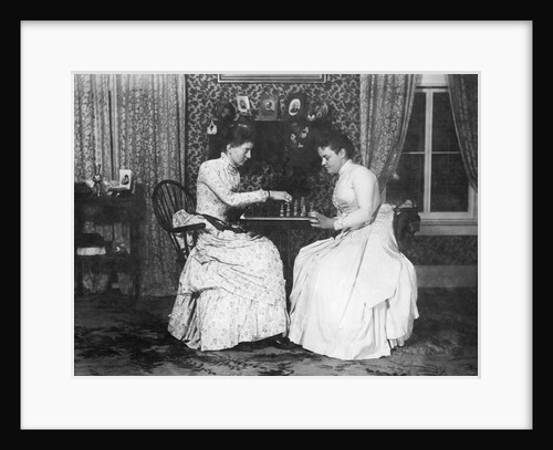 Two Women Playing Chess by Anonymous