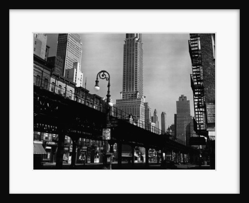 Elevated Rail Track and the Empire State Building by Brett Weston