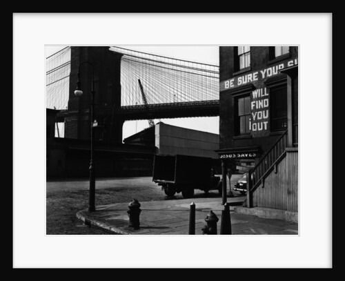 Street Corner Near the Brooklyn Bridge by Anonymous
