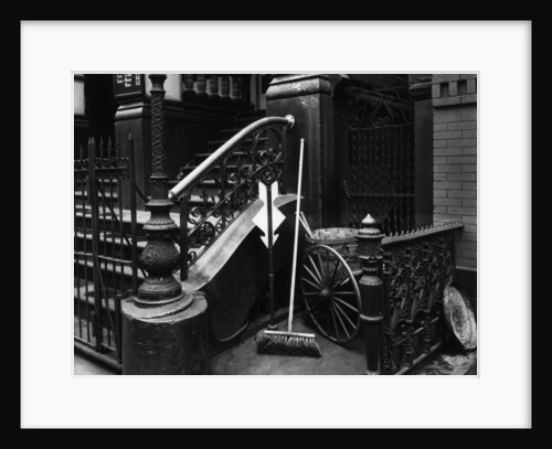 Stairway With Broom, Manhattan, 1945 by Anonymous