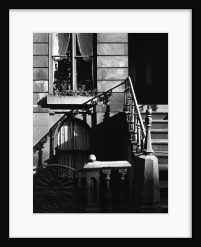 Stairway Bannister With Diagonal Shadow, Manhattan, 1944 by Anonymous