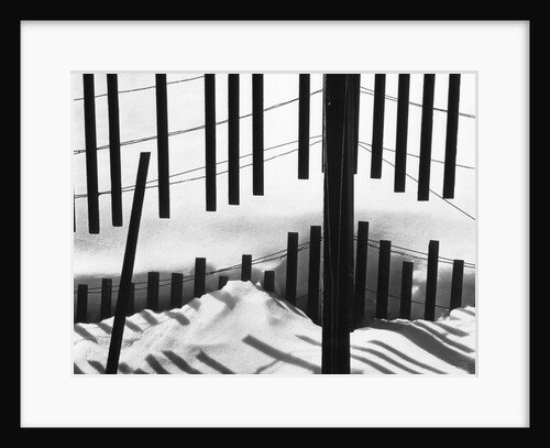 Fence in Snow, 1972 by Anonymous