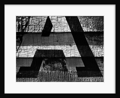 Weathered Graphic Painting on Clapboard Siding by Anonymous