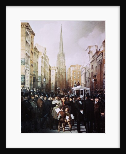 Wall Street, Half Past Two O'Clock, October 13, 1857 by James H. Cafferty and Charles G. Rosenberg by Anonymous