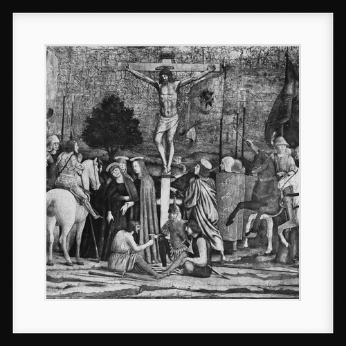 Depiction of Crowd Surrounding Jesus Christ on Cross by Anonymous