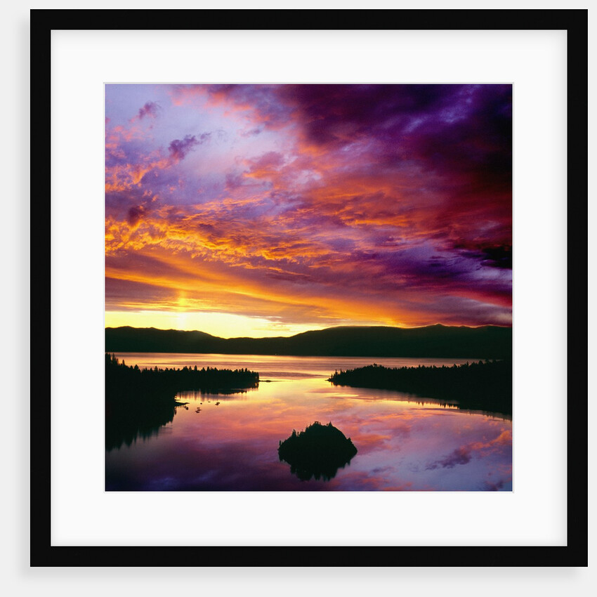 USA, California, Lake Tahoe at dawn by Anonymous