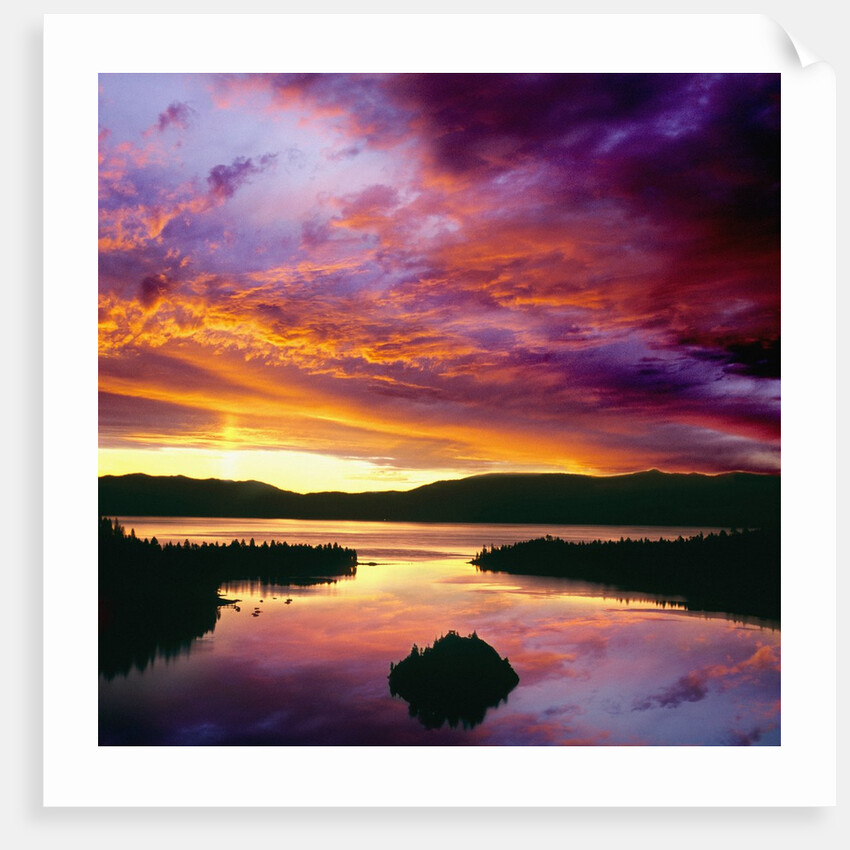 USA, California, Lake Tahoe at dawn by Anonymous