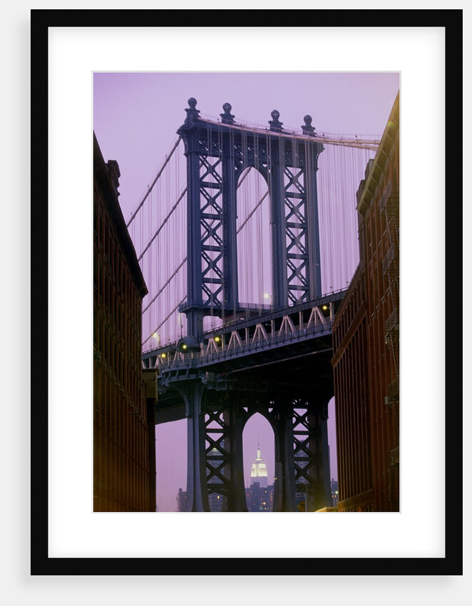Manhattan Bridge, Empire State Building, New York City, USA by Anonymous