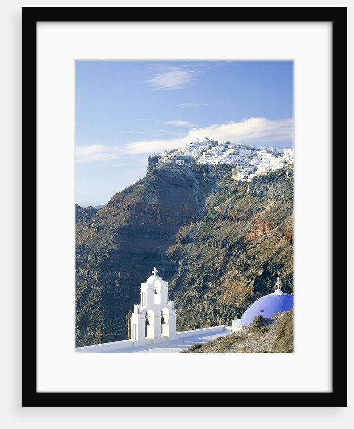 Church and town view, Cyclades, Santorin, Greece by Anonymous