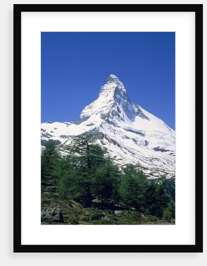Matterhorn, with snow covered peak, Switzerland, Zermatt by Anonymous