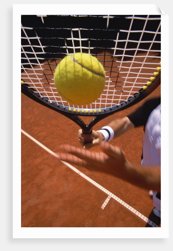 Man playing tennis by Anonymous