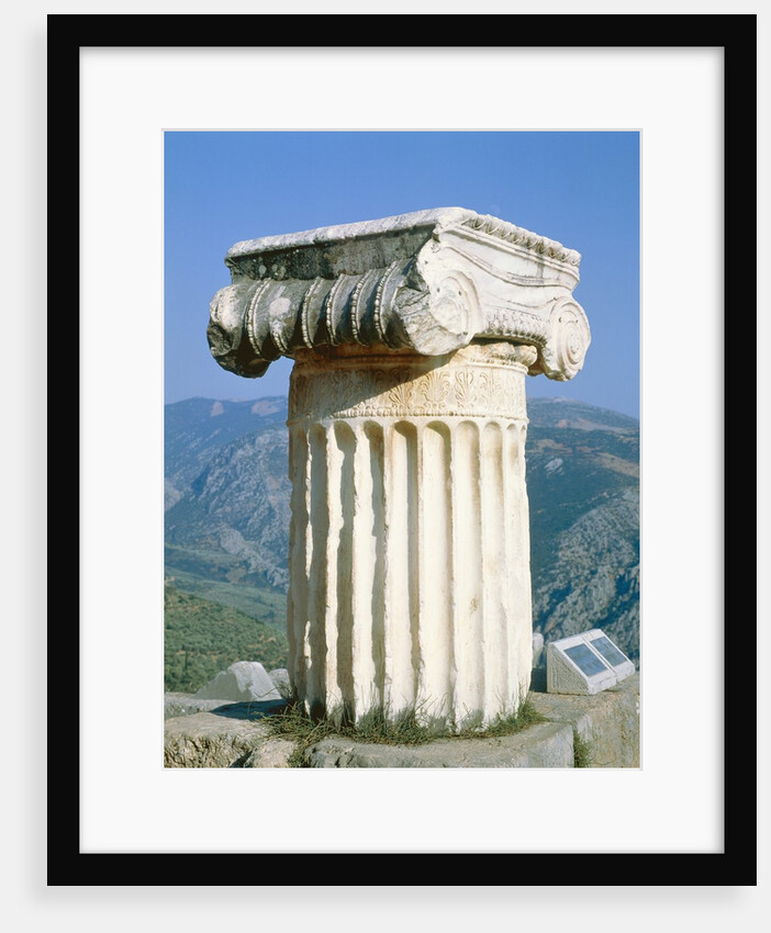 Ionian column an the Holly Street in Delphi, Greece by Anonymous