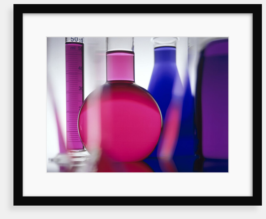 Beakers filled with liquid by Anonymous