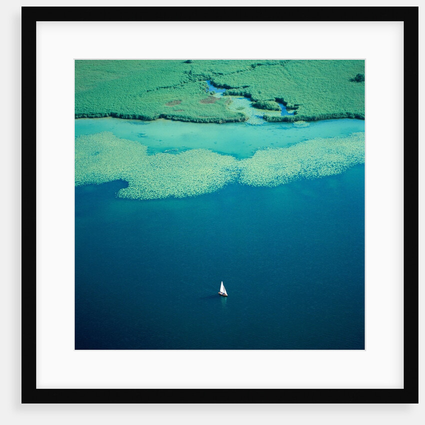 Sailing boat on lake, Bavaria, Germany by Anonymous