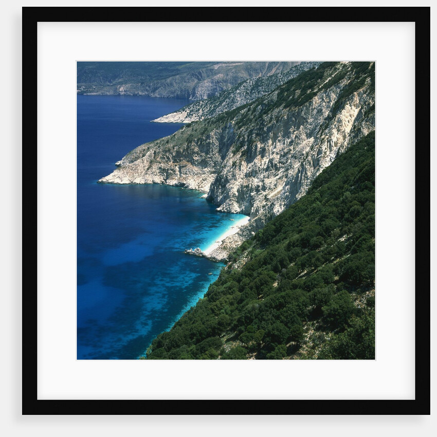 Steep coast on Kefalonia, Greece by Anonymous