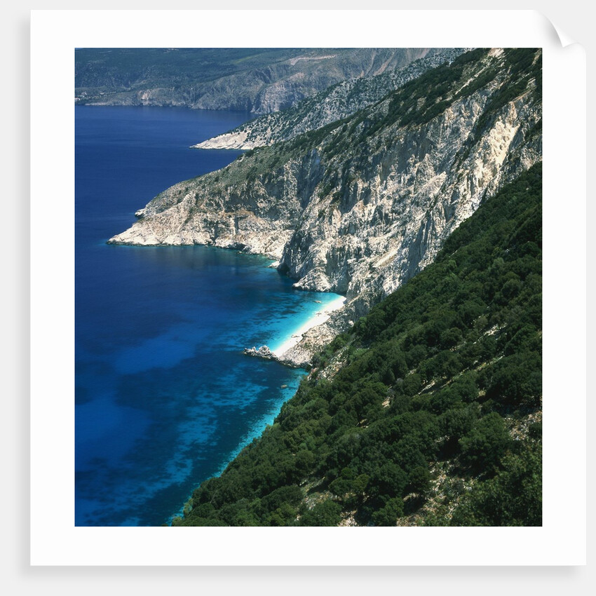Steep coast on Kefalonia, Greece by Anonymous