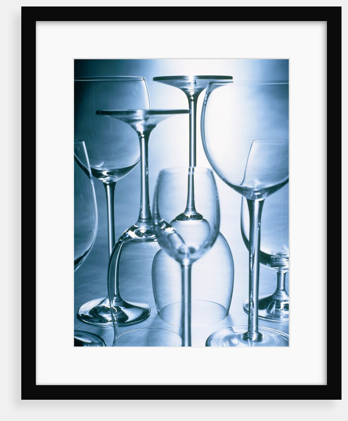 Still life of different wine glasses by Anonymous