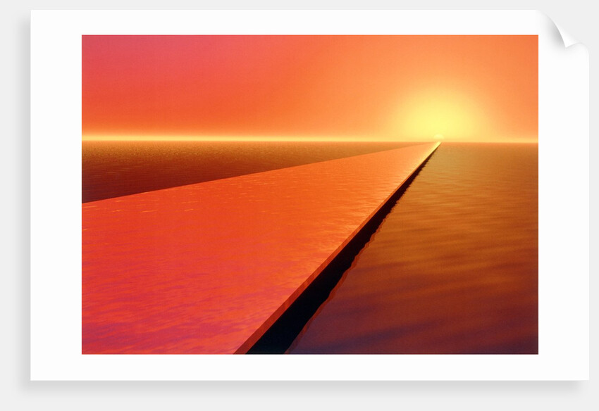 Pier at sunset by Anonymous
