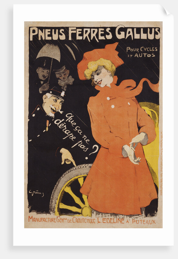 Pneus Ferres Gallus Poster by Jules Alexandre Grun