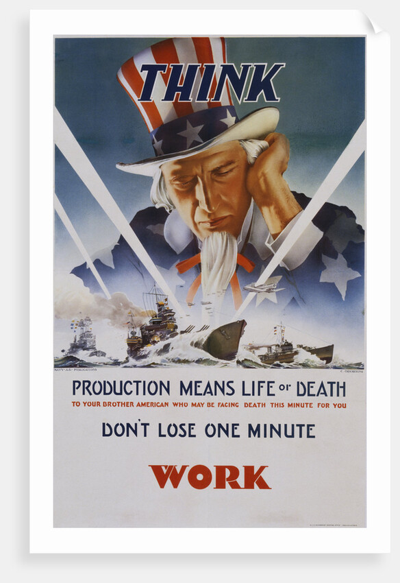 Production Means Life or Death Poster by C. Chickering