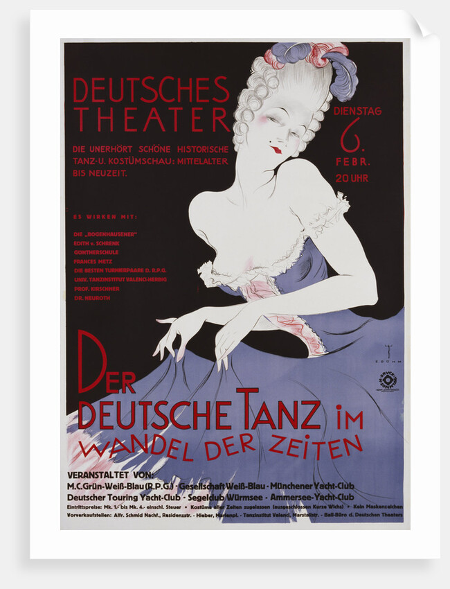Der Deutsche Tanz Poster by E. Bohm