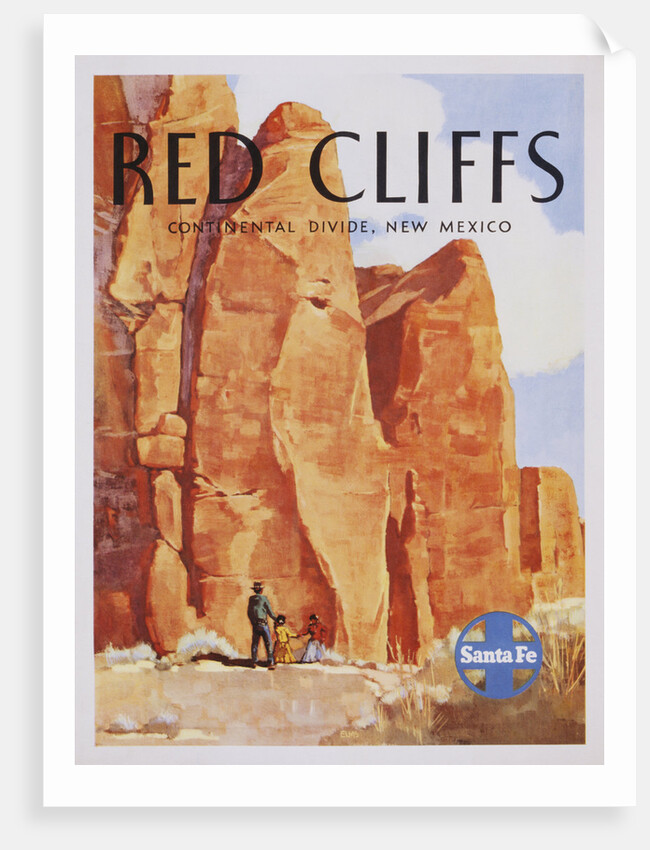 Red Cliffs Poster by Elms by Anonymous