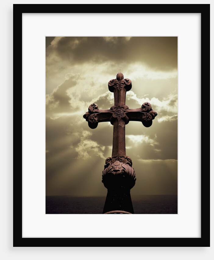 Sunbeams Backlighting Cross by Anonymous
