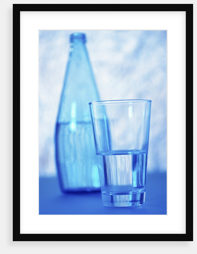 Bottle and glass of water by Anonymous