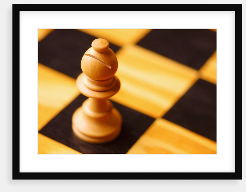 Pawn on chessboard by Anonymous