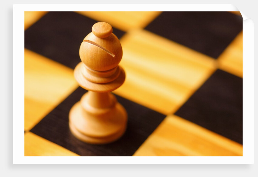 Pawn on chessboard by Anonymous