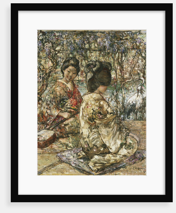 Geisha Girls in a Japanese Garden by Edward Atkinson Hornel