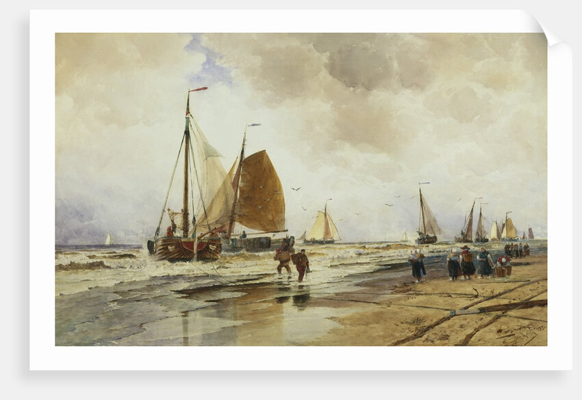Beach at Schevingen, Holland by Thomas Hardy Bush