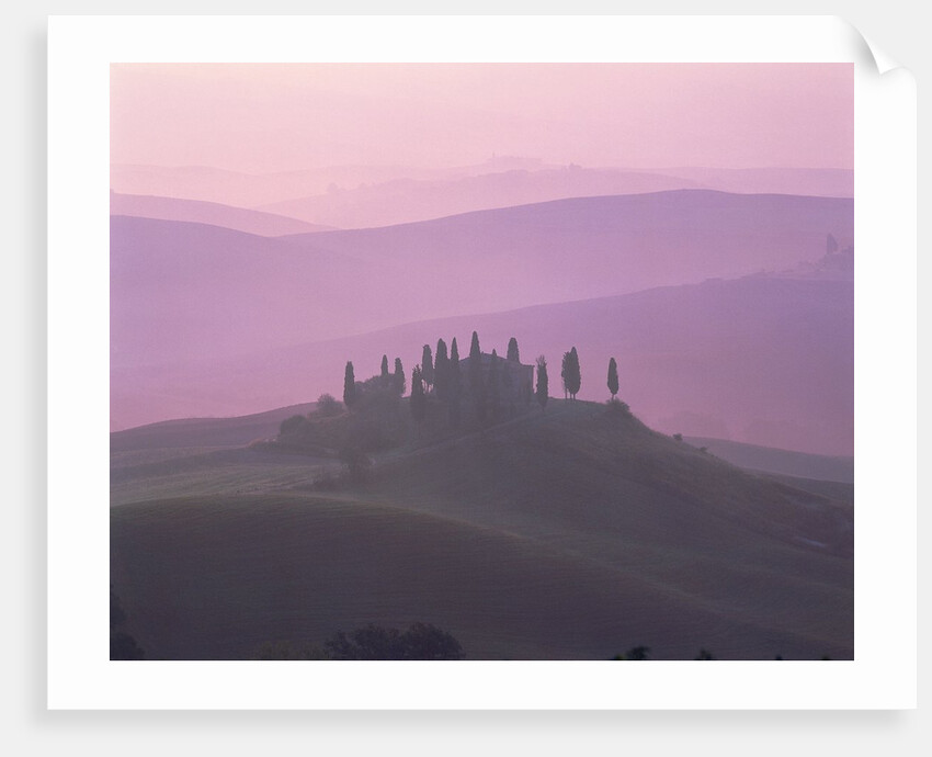 House at dawn in the Tuscany by Anonymous