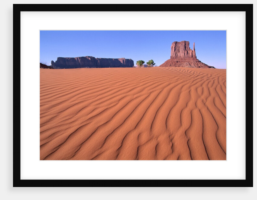 Butte in desert, Monument Valley, Arizona, USA by Anonymous