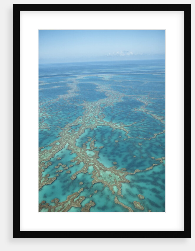 Aerial view of the Great Barrier Reef, Queensland, Australia by Anonymous
