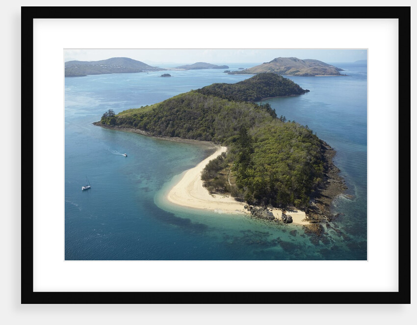 Aerial view of offshore islands, Queensland, Australia by Anonymous