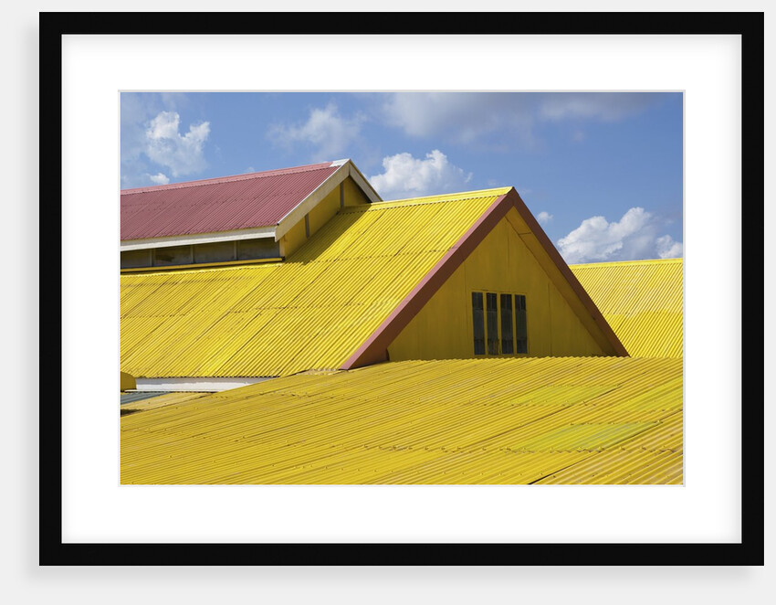 Detail view of a yellow rooftop by Anonymous