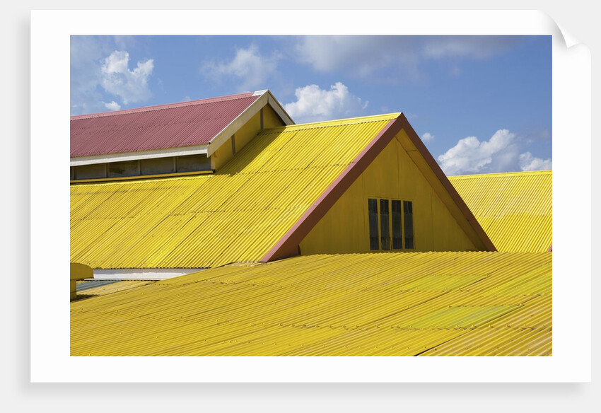 Detail view of a yellow rooftop by Anonymous