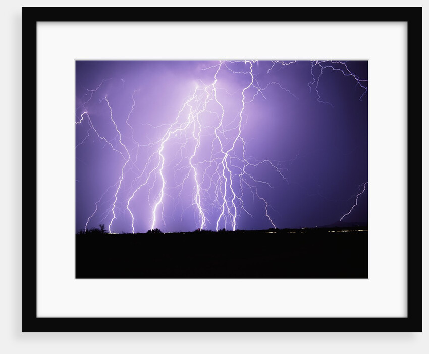 Lightning Striking the Ground by Anonymous