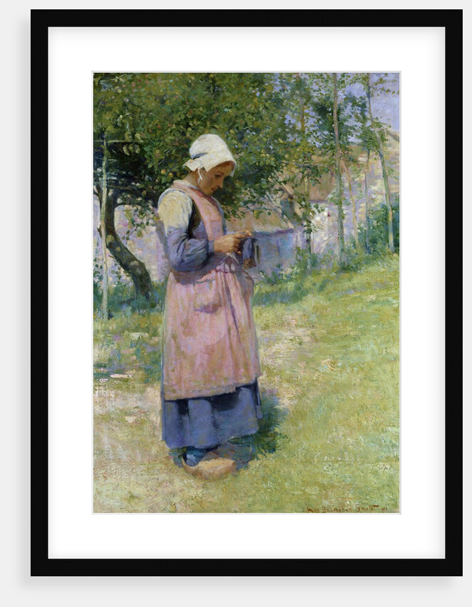 A Little Breton Maid by Hugh Bellingham Smith