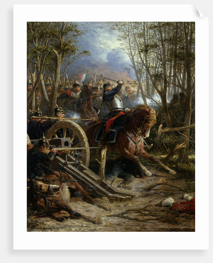 The Charge of the French Cuirassiers at Reichshof by Adolphe Yvon