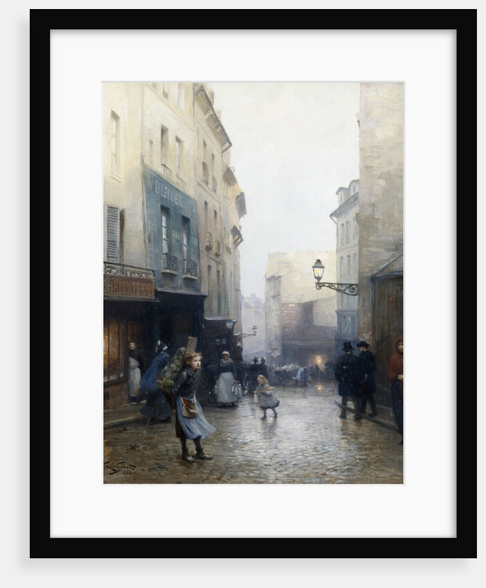 A Street Market, Paris, France by Victor Gabriel Gilbert