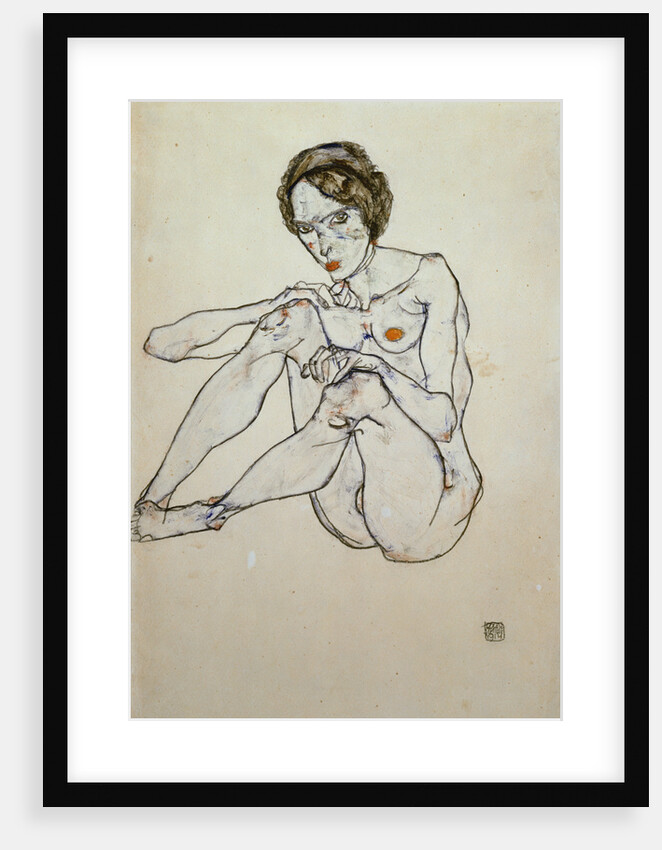 Seated Female Nude by Egon Schiele