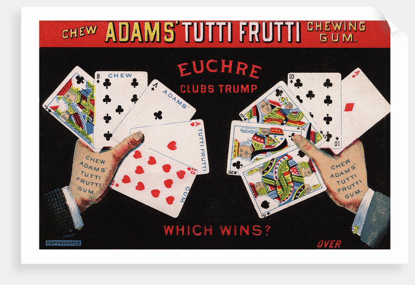 Adams' Tutti Frutti Chewing Gum Trade Card by Anonymous
