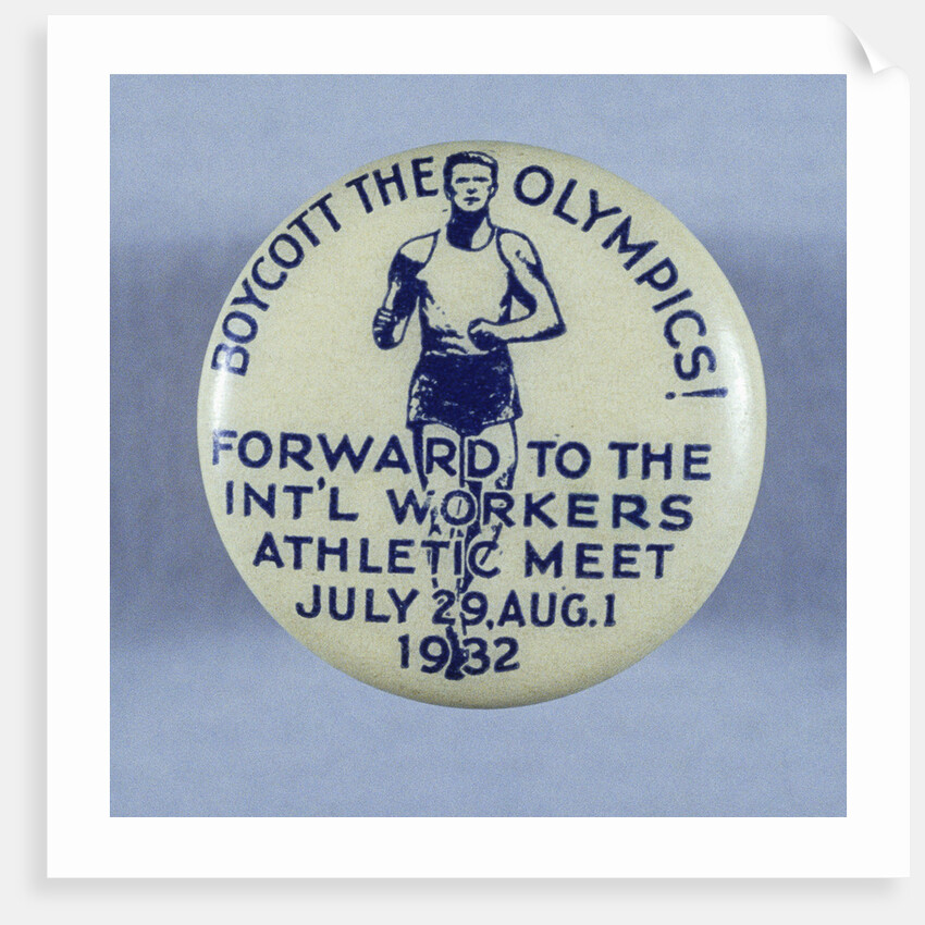 Olympic Boycott Pin by Anonymous