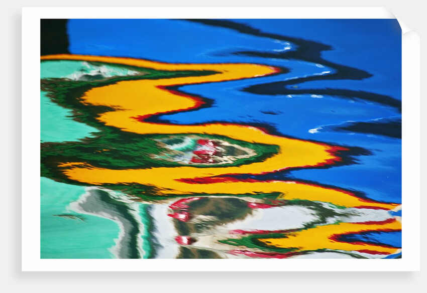 Colors Reflected in Ripples in Canal by Anonymous