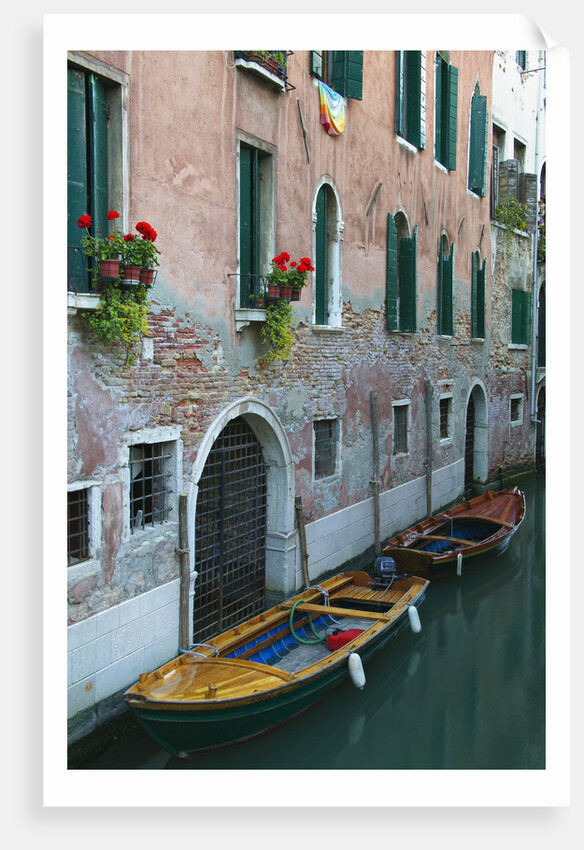 Canal and Wooden Boats by Anonymous