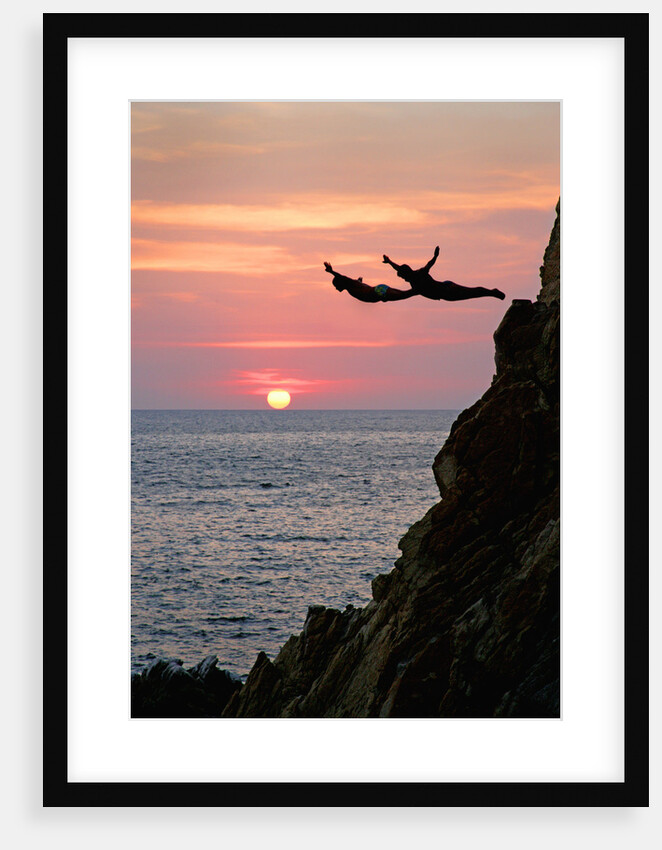 Acapulco Cliff Divers at Sunset by Anonymous