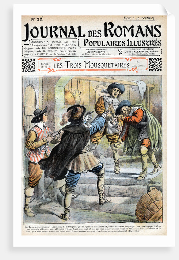 Magazine Illustration of the Three Musketeers by Anonymous
